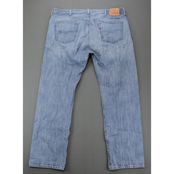 Levis 501 Jeans Men 42x32 Blue Vintage Button Fly Straight Leg Denim Classic Fit - Picture 10 of 10